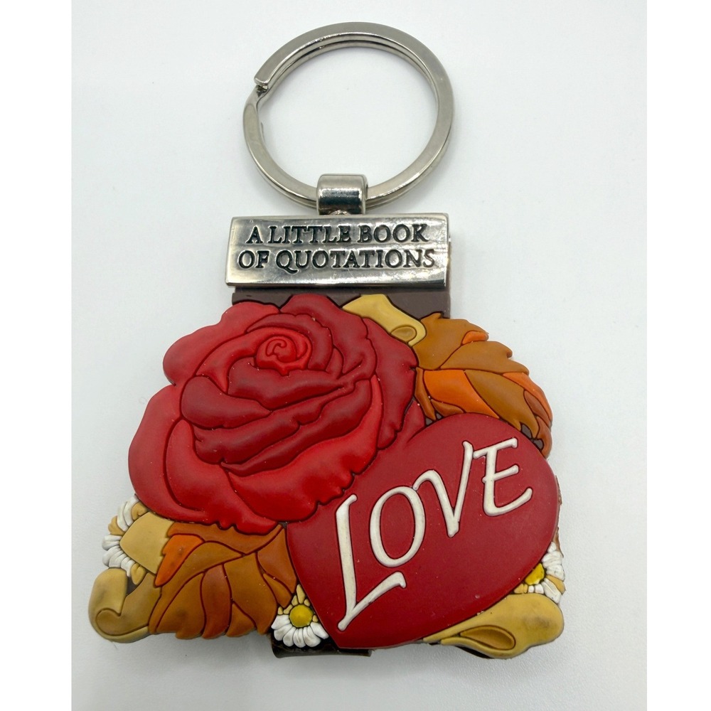 H&H History & Heraldry LOVE Red Rose Keychain 4" Sentimental Gift